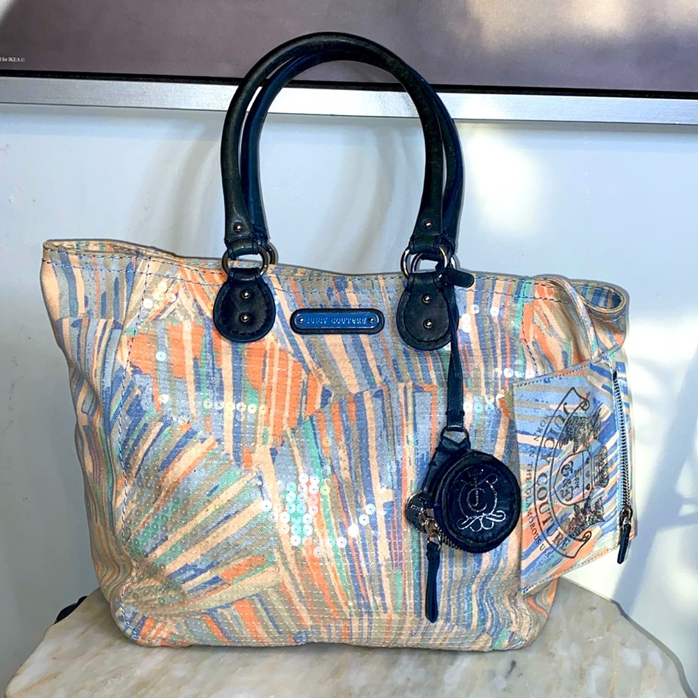 Vintage Juicy Couture Canvas Sequins shoulder Bag